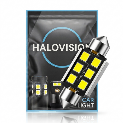 HaloVision LED C5W/C10W Festoen Buislamp 31mm 6000K Helder Wit – Canbus Plug en Play Interieurverlichting LED Set van 2 Autolampen