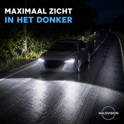 HaloVision Turbo LED Koplampen HIR2 9012 – 25W 5000Lm 6000K Helder Wit – Canbus Plug en Play Dimlicht Grootlicht LED Set van 2 Autolampen
