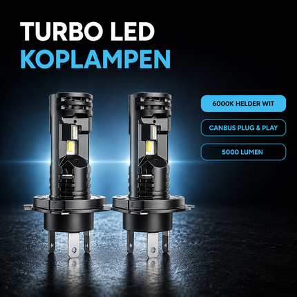 Turbo LED H7 Canbus Headlight 150W - Ultrakorligent 3000000lm Super White 6500K 12V lampe automatique