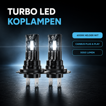 Turbo LED H7 Canbus Headlight 150W - Ultrakorligent 3000000lm Super White 6500K 12V lampe automatique