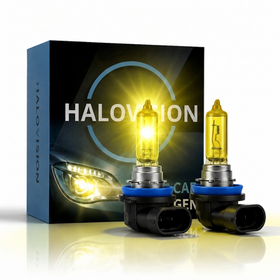 HaloVision Halogeen Koplampen HIR2 9012 – 12V 3000K Retro Geel – Warmgeel Klassiek Dimlicht Grootlicht Halogeenlampen Set van 2 Autolampen