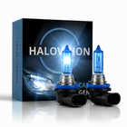 HaloVision Halogeen Koplampen H8 – 12V 3000Lm 5500K Koud Wit – Blauw Glas Super White Dimlicht Grootlicht Halogeenlampen Set van 2 Autolampen