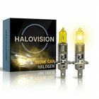 HaloVision Halogeen Koplampen H1 – 12V 3000K Retro Geel – Warmgeel Klassiek Dimlicht Grootlicht Halogeenlampen Set van 2 Autolampen