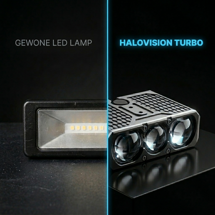 Halovision Turbo LED Grill Verlichting - Triple Lens Matrix 70W tot 100W voor Auto en Offroad Voertuigen 12V tot 24V Ultra Beam IP68 Lamp