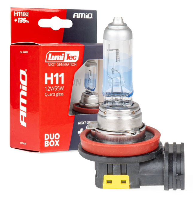 LumiTec Next Gen Halogeenlampen H11 12V 55W +135% Lichtopbrengst – DUO Set Auto Koplampverlichting ECE Goedgekeurd