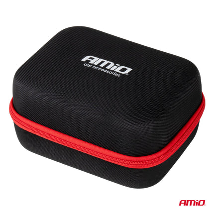 AMiO Portable Mini 4-in-1 Jump Starter – Powerbank 12V 600A met Air Compressor en LED Zaklamp – Draagbare Startbooster Auto – Smart Battery Booster