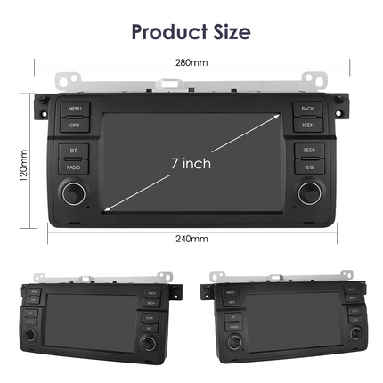 CarPlay & Android Auto Scherm voor BMW 3 Serie E46 (1998–2006) – Draadloos Multimedia Display, GPS Navigatie & Touchscreen – Inbouwen / Inbouwservice / Installatie - VCTparts.nl