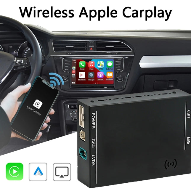 Draadloze CarPlay Android Auto Adapter voor VW, Volkswagen, Skoda met MIB/MIB2 Systeem – Geschikt voor Golf 7, Passat B8, Polo, Octavia A5 en meer