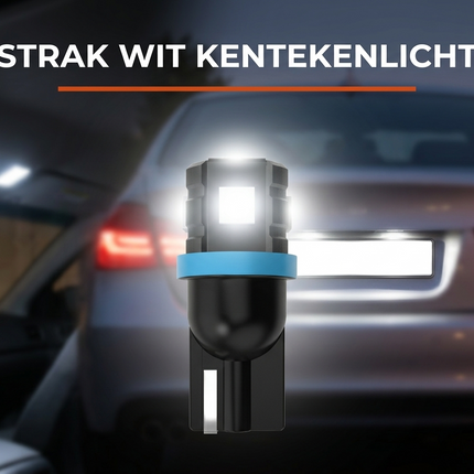 HaloVision Turbo LED BA9S T4W 6000K Helder Wit – Canbus Plug en Play Interieur- en Kentekenverlichting LED Set van 2 Autolampen