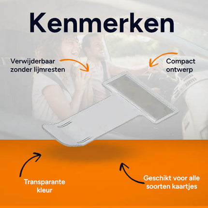 Parkeerkaart Houder Autoraam – Zelfklevende Ticketclip Voorruit – Kaarthouder Parkeerbewijs Raamklem Universeel