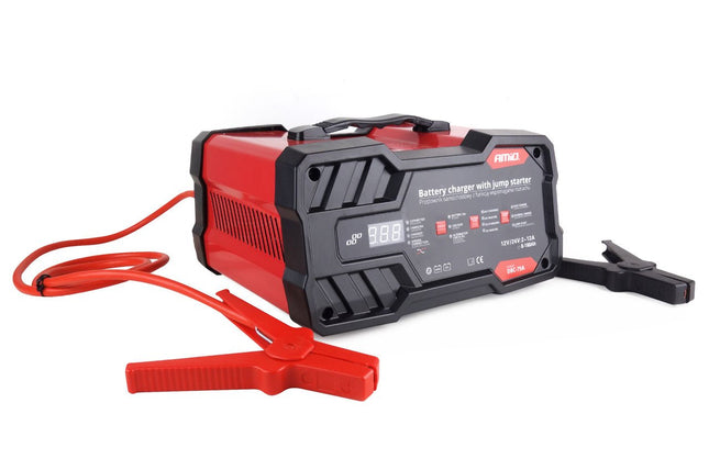 Acculader 12V - 24V met Jump Starter 75A – Automatische Battery Charger – Startbooster Auto & Vrachtwagen – Smart Charger 12A Heavy Duty - VCTparts.nl