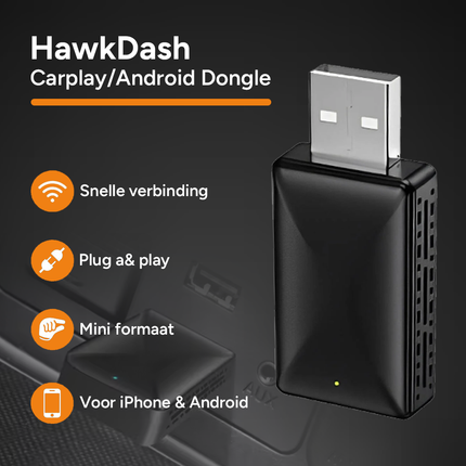 VCTparts 2-in-1 Wireless CarPlay Adapter – Eenvoudige Plug en Play Mini Dongle voor CarPlay en Android Auto - VCTparts.nl