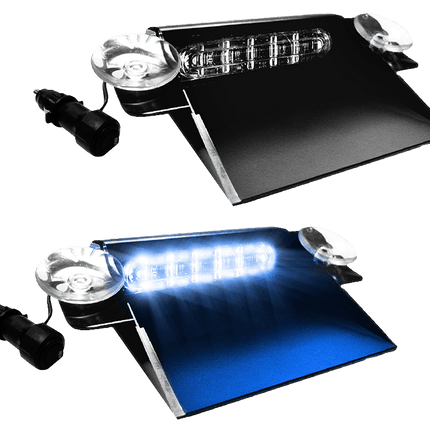 AEB Flitser Dashboard LED 6 LEDs 12 - 24V Blauw voor Voorruit, Zijruit en Achterruit - VCTparts.nl