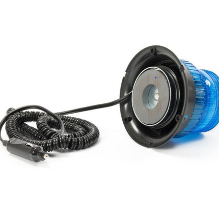 AEB Flitslicht LED Magnetisch 12 - 24V Blauw Compact Ontwerp met 6 LEDs en 1 Flitspatroon - VCTparts.nl