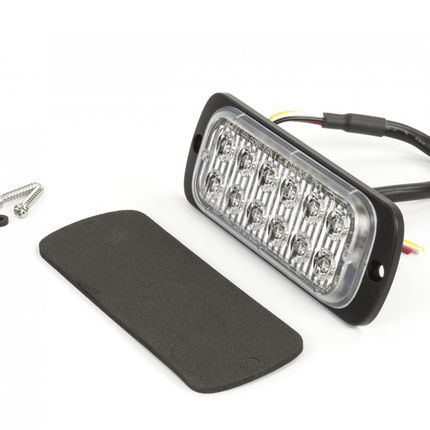 AEB LED Flitser 12 LEDs Oranje 12 - 24V ECE R65 Klasse 2 Opbouw Bevestiging - VCTparts.nl