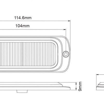 AEB LED Flitser 12 LEDs Oranje 12 - 24V ECE R65 Klasse 2 Opbouw Bevestiging - VCTparts.nl