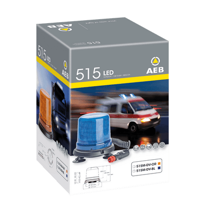 AEB Stroboscoop Zwaailicht LED 3 - Puntsbevestiging 12 - 24V Blauw Voor Hulpdiensten - VCTparts.nl