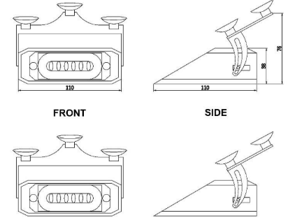 AEB Stroboscoop Zwaailicht LED Flitser Voorruit Dashboard 12 - 24V Blauw Voor Hulpdiensten - VCTparts.nl