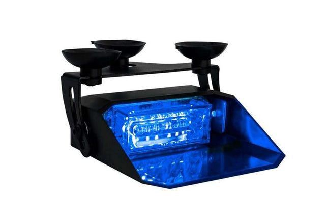 AEB Stroboscoop Zwaailicht LED Flitser Voorruit Dashboard 12 - 24V Blauw Voor Hulpdiensten - VCTparts.nl