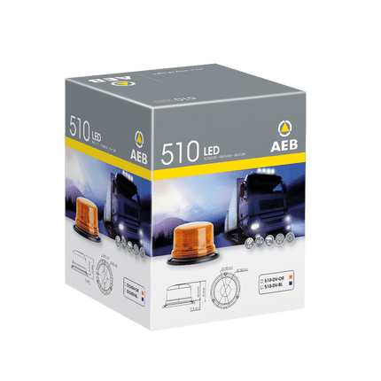 AEB Stroboscoop Zwaailicht LED Magnetisch 12 - 24V Blauw Geleverd Met Handleiding - VCTparts.nl