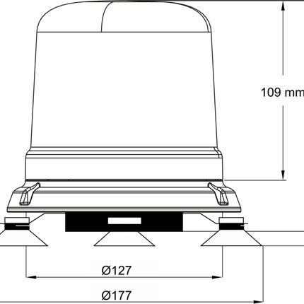 AEB Stroboscoop Zwaailicht LED Magnetisch 12 - 24V Blauw Voor Hulpdiensten - VCTparts.nl