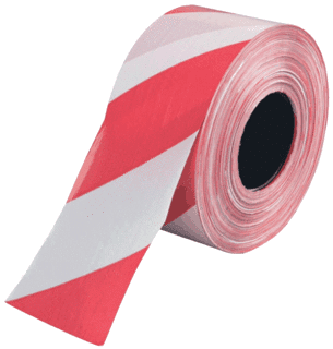 Afzetlint - 500m Rood/Wit - Sterk Afzetband voor Markeren en Afzetten Verpakt in Afroldoos - VCTparts.nl