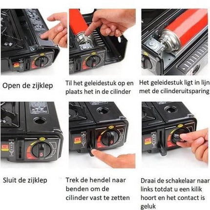 Alpen Camping Alpen Camping Butaangasfles 400ml Gaspatroon Gasbus – Betrouwbaar kookgas voor onderweg en noodpakket Fortrade 6