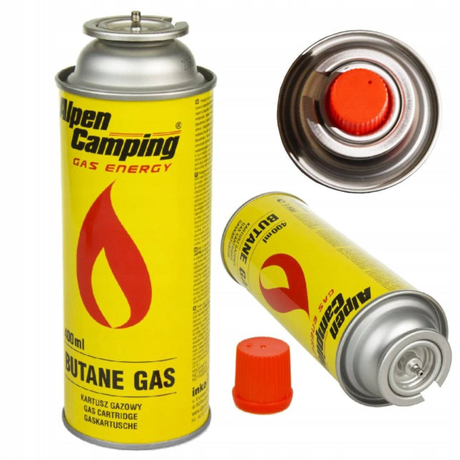 Alpen Camping Butaangasfles 400ml Gaspatroon Gasbus – Betrouwbaar kookgas voor onderweg en noodpakket - VCTparts.nl
