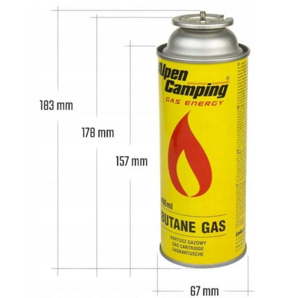 Alpen Camping Alpen Camping Butaangasfles 400ml Gaspatroon Gasbus – Betrouwbaar kookgas voor onderweg en noodpakket Fortrade 7
