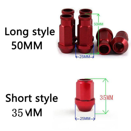 VCTparts Aluminium Moeren (set 20 stuks) - M12x1.5 Schroefdraad 50mm Grijs [Lug Nuts Legering JDM Autorace] NORGOS 5