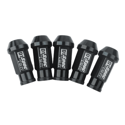 Écrous en aluminium (régler 20 pièces) - M12x1.5 Filetage 50 mm Black [LUG NUTS ALLIAG JDM AUTORACE]