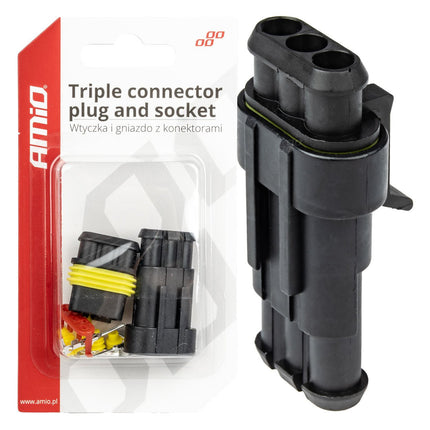 AMiO 3 - Weg Connector Stekker & Stopcontact Set - VCTparts.nl