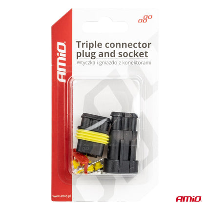 AMiO 3 - Weg Connector Stekker & Stopcontact Set - VCTparts.nl