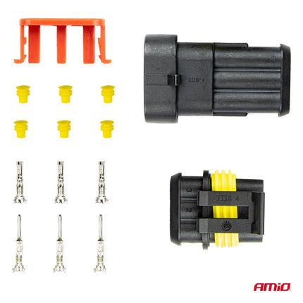 AMiO 3 - Weg Connector Stekker & Stopcontact Set - VCTparts.nl