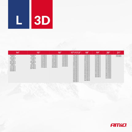 AMIO 3D L Textiele Sneeuwkettingen voor Autobanden – EN16662 - 1 ÖNORM V5121 – Veilig Rijden op Sneeuw en IJs - VCTparts.nl