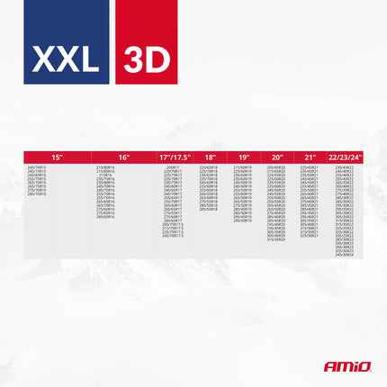 AMIO 3D XXL Textiele Sneeuwkettingen voor Autobanden – EN16662 - 1 ÖNORM V5121 – Veilig Rijden op Sneeuw en IJs - VCTparts.nl