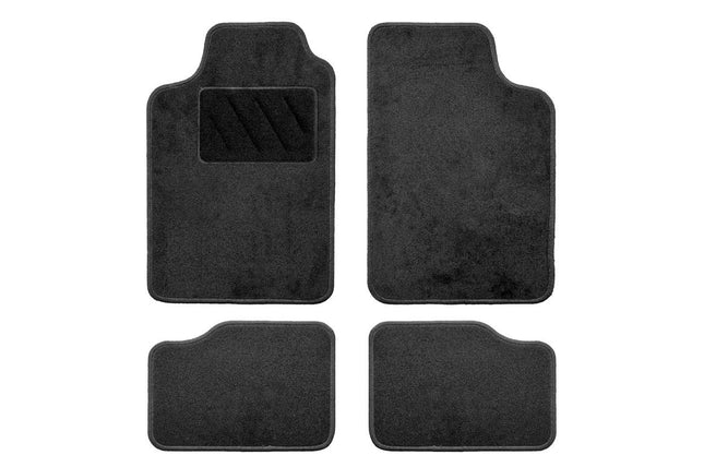 AMiO 4 Universele Auto Matten TEX - 1 voor Meerdere Auto Merken Zwart - VCTparts.nl