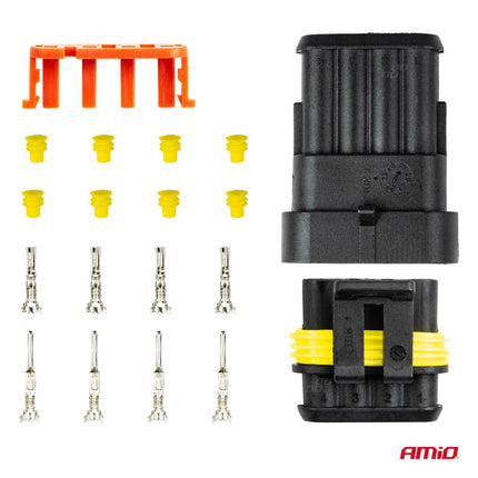 AMiO 4 - Weg Connector Stekker & Stopcontact Set - VCTparts.nl