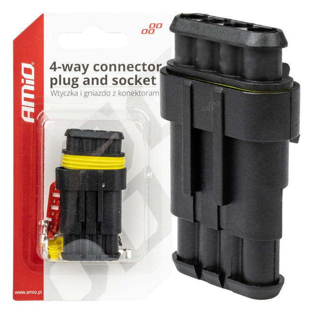 AMiO 4 - Weg Connector Stekker & Stopcontact Set - VCTparts.nl
