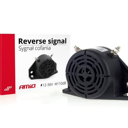 AMiO Achteruitrijalarm Pieper 12 - 36V 110dB Achteruitrijden Alarm Signaal - VCTparts.nl