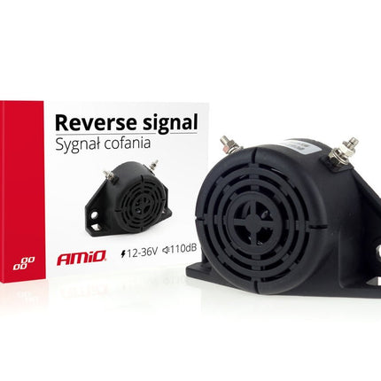 AMiO Achteruitrijalarm Pieper 12 - 36V 110dB Achteruitrijden Alarm Signaal - VCTparts.nl