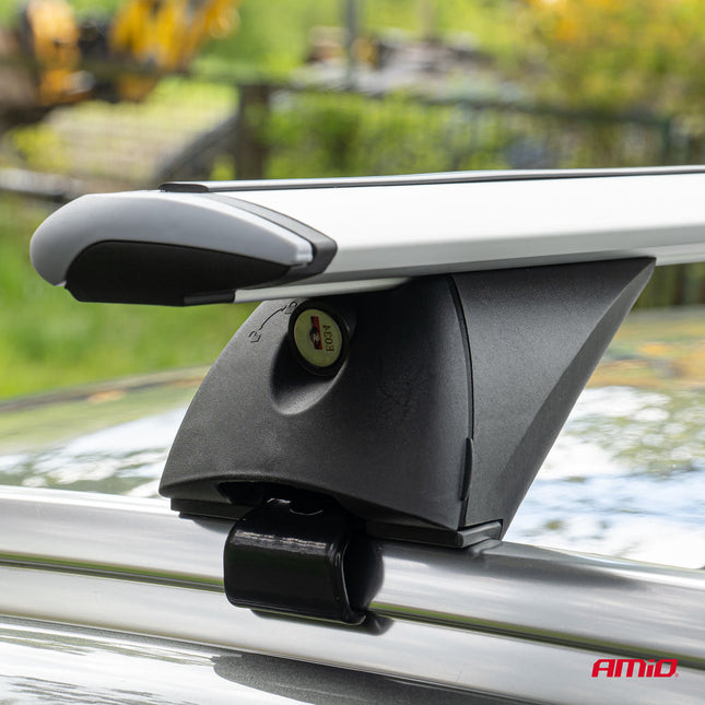 AMiO Aluminium Dakdragers 135cm CRR-04 voor Geïntegreerde Dakrails AMiO 2