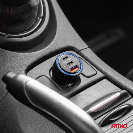 AMiO AMiO Auto Lader 95W USB - C en USB - A 12 - 24V - Snellader met Power Delivery en Quick Charge voor Auto en Truck AMiO 2