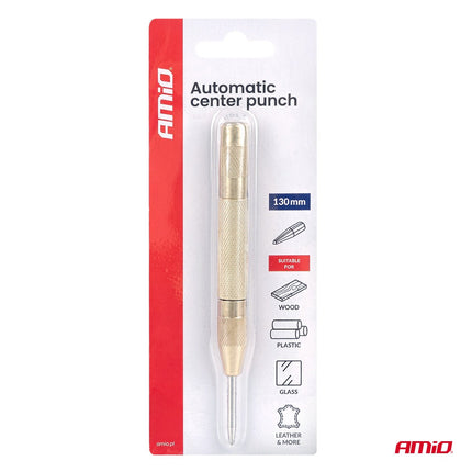 AMiO AMiO Automatische Centerpunt 130mm Koolstofstaal - Center Punch voor Metaal, Hout en Kunststof Boorpositie Markeren AMiO 11