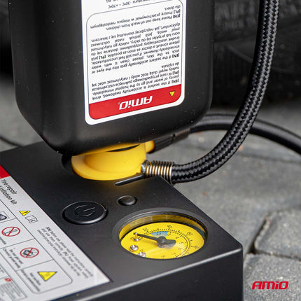 AMiO AMiO Bandenreparatie- en Oppompset 19mm Cilinder 12V - Compressor Lekke Band Repareren en Oppompen Auto AMiO 4