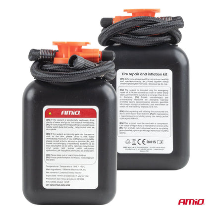 AMiO AMiO Bandenreparatie- en Oppompset 31mm Cilinder 12V - Krachtige Compressor Lekke Band Repareren en Oppompen Auto AMiO 8