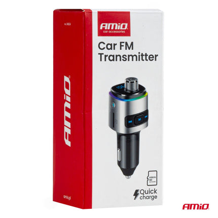 AMiO AMiO Bluetooth FM Transmitter Auto – 2× USB - A MicroSD Handsfree Muziek 87,5–108 MHz AMiO 10