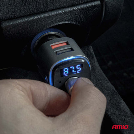 AMiO AMiO Bluetooth FM Transmitter Auto – 2× USB - A MicroSD Handsfree Muziek 87,5–108 MHz AMiO 7