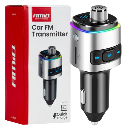 AMiO AMiO Bluetooth FM Transmitter Auto – 2× USB - A MicroSD Handsfree Muziek 87,5–108 MHz AMiO 1