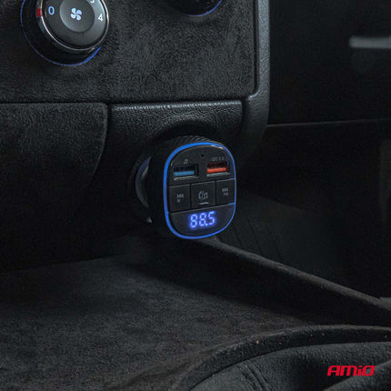 AMiO AMiO Car FM Transmitter – 2×USB - A – 12V/24V – Bluetooth – Handsfree Bellen en Muziek Afspelen AMiO 3